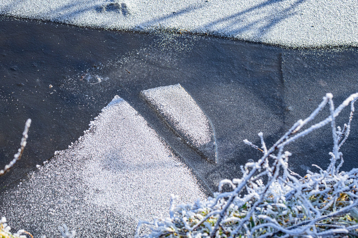 Frozen lake