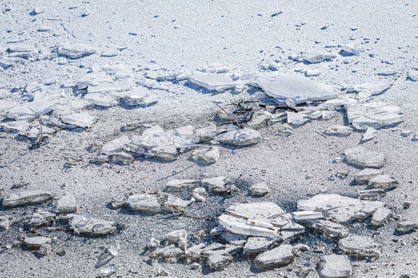 Frozen lake