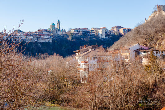 Veliko Tarnovo town on a hill