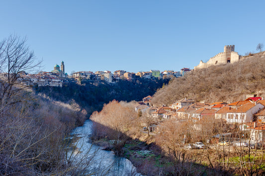 Veliko Tarnovo town on a hill
