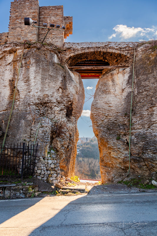Tsarevets Fortress in Veliko Tarnovo Stone bridge