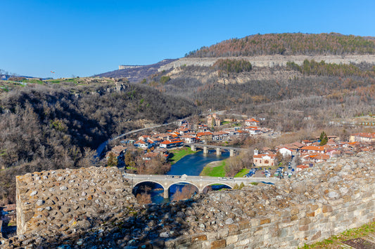 Blick von der Festung Zarewez in Weliko Tarnowo